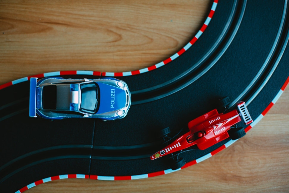 toy cars on track